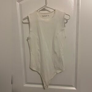 Abercrombie & Fitch White Sleeveless Bodysuit  NWT